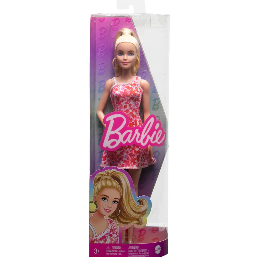 Barbie Smådukker>Fashionista Doll - Pink Floral Dress