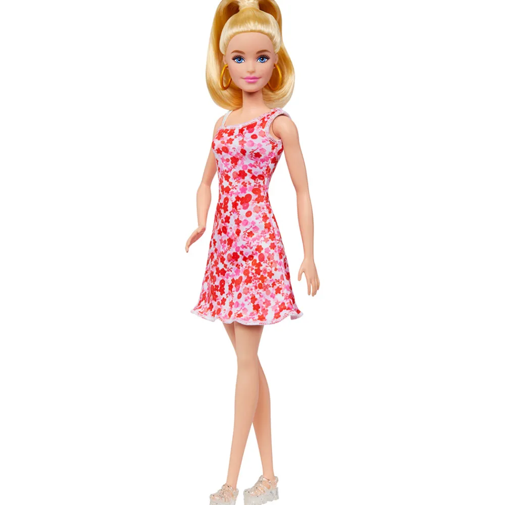 Barbie Smådukker>Fashionista Doll - Pink Floral Dress
