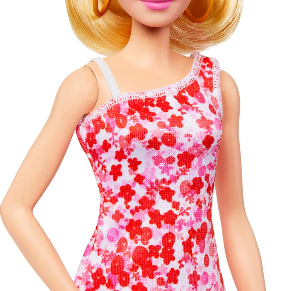 Barbie Smådukker>Fashionista Doll - Pink Floral Dress
