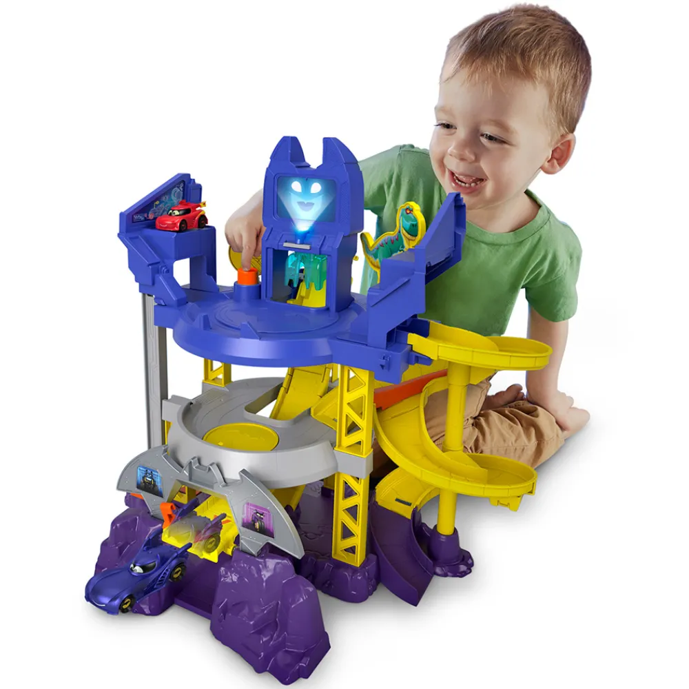 Fisher-Price Radiostyrt Bil Og Baner | Dc>Batwheels Launch & Race Batcave