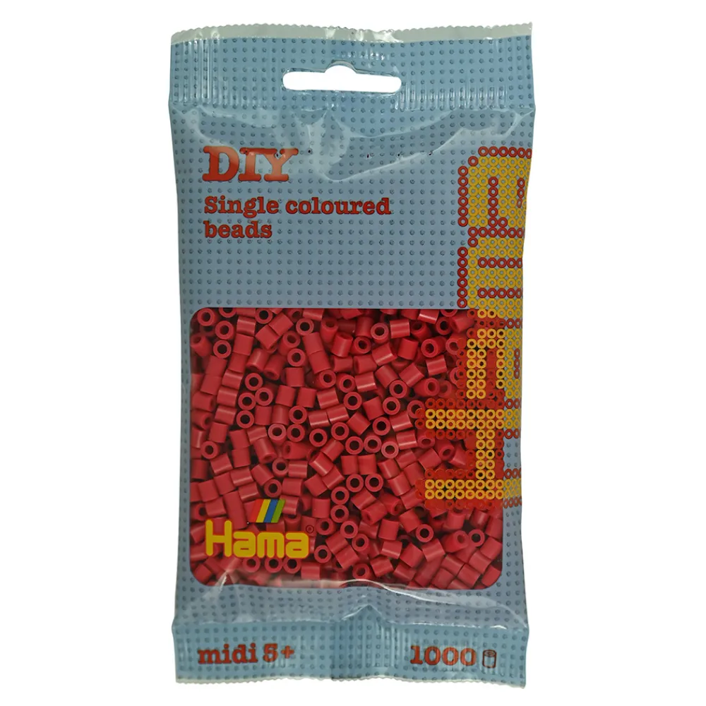 Hama Perler Og Perlesett>Midi perler 1000 stk. Kirsebær rød