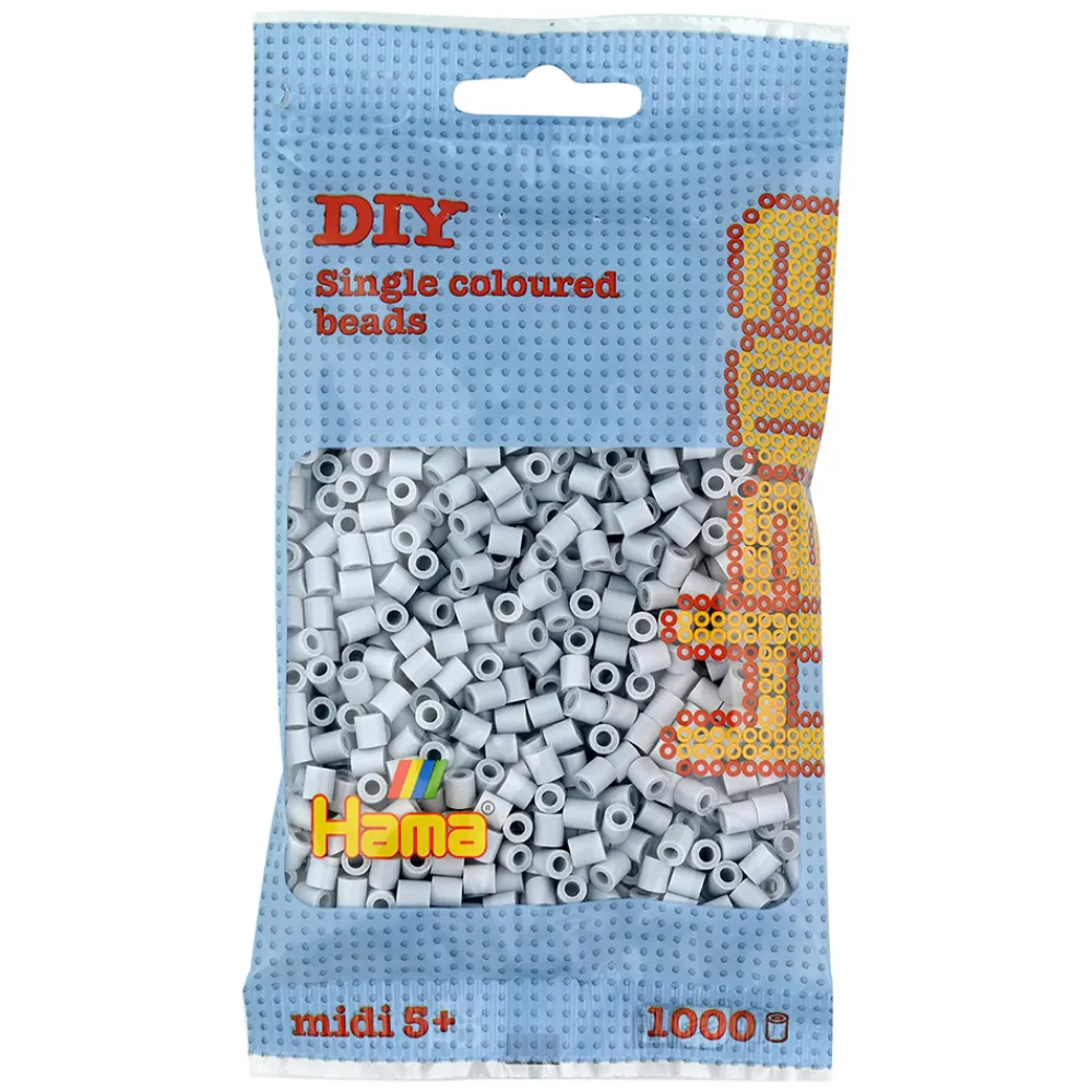 Hama Perler Og Perlesett>Midi perler 1000 stk. Lys grå
