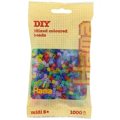 Hama Perler Og Perlesett>Midi perler 1000 stk. Mix 53