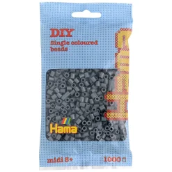 Hama Perler Og Perlesett>Midi perler 1000 stk. Mørk grå