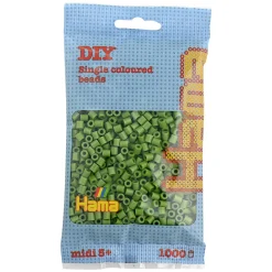Hama Perler Og Perlesett>Midi perler 1000 stk. Olivengrønn