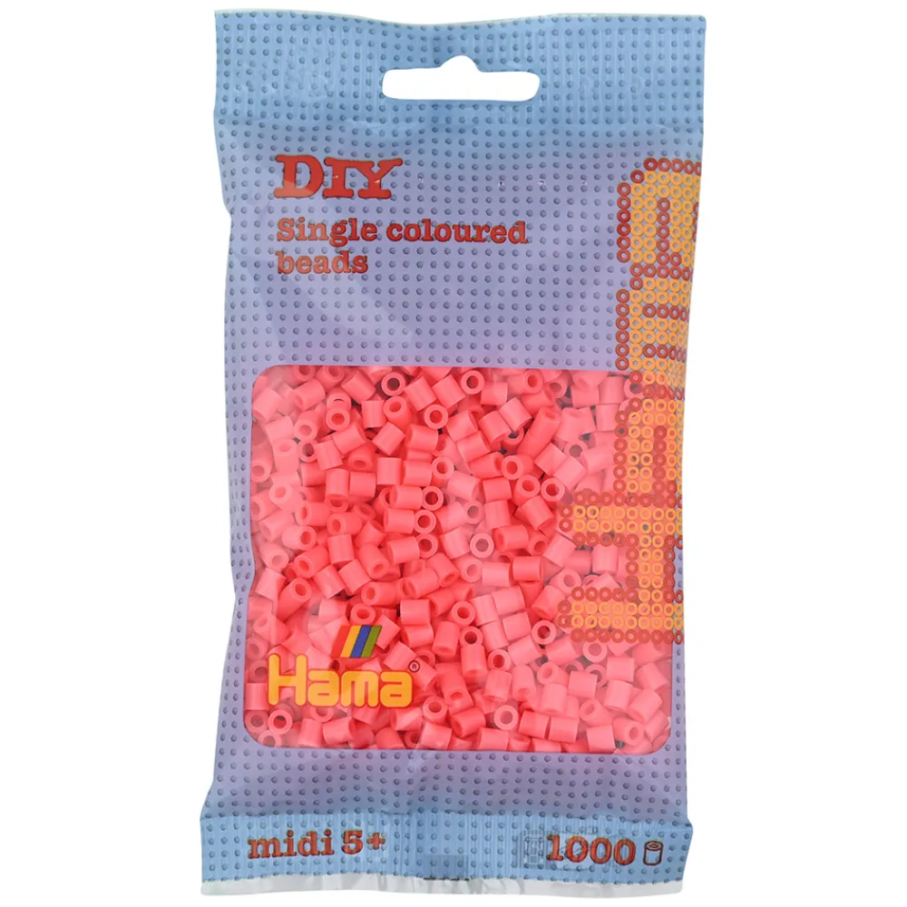 Hama Perler Og Perlesett>Midi perler 1000 stk. Pastell rød