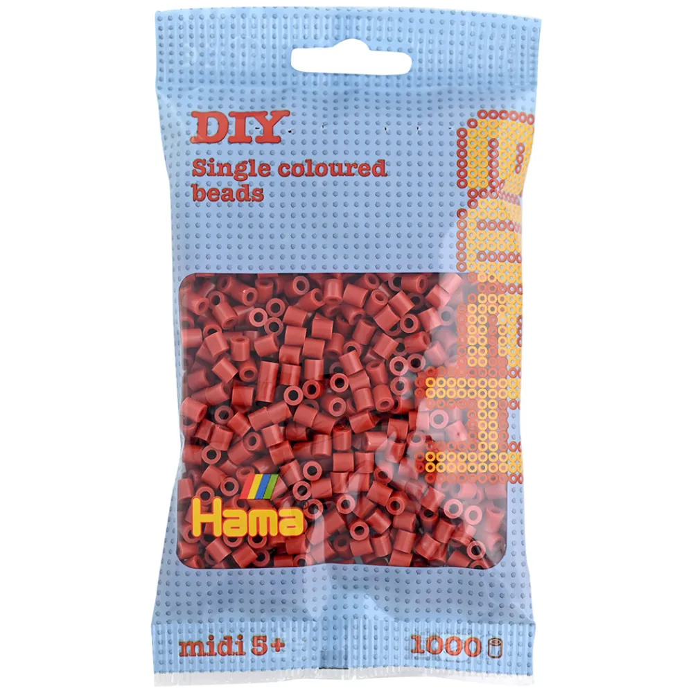 Hama Perler Og Perlesett>Midi perler 1000 stk. Rødbrun