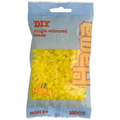 Hama Perler Og Perlesett>Midi perler 1000 stk. Transparent gul
