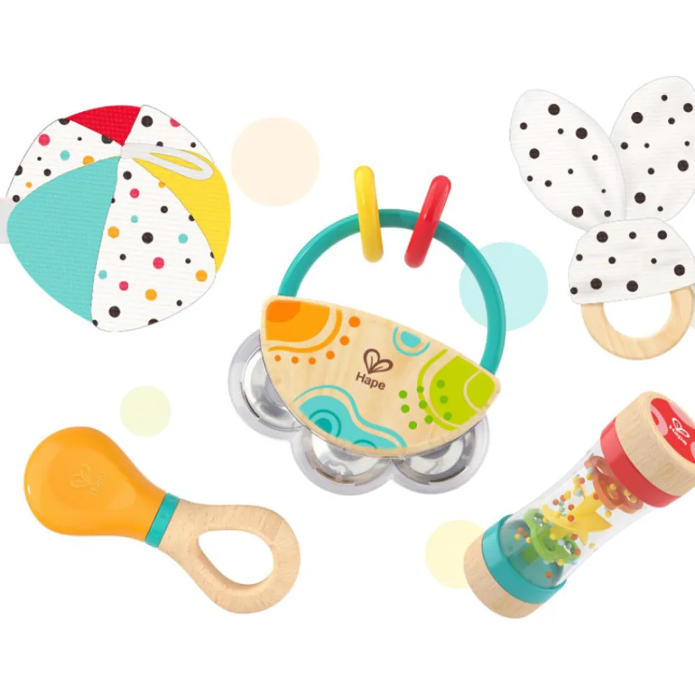 Hape Aktivitetsleker>5 In 1 Baby Sensory Set