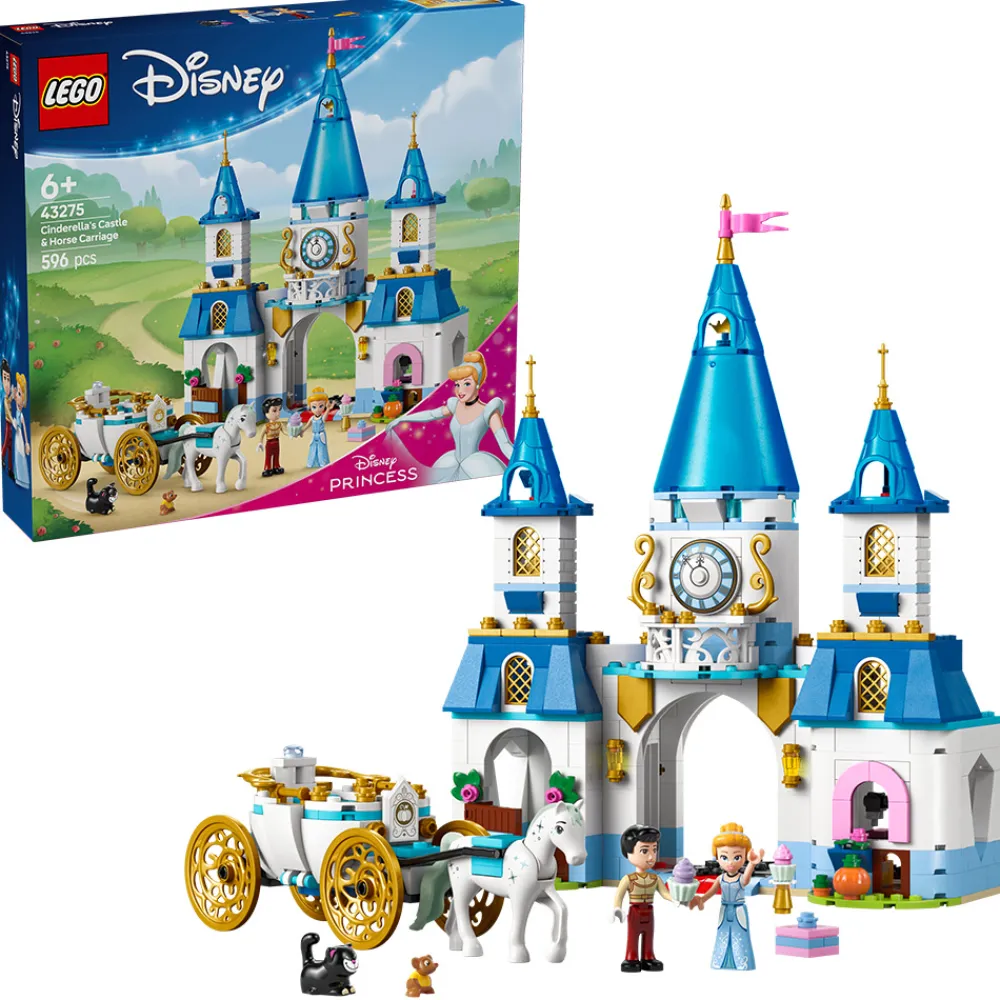 LEGO Lego Disney | Disney>43275 Askepotts slott og hestetrukne vogn