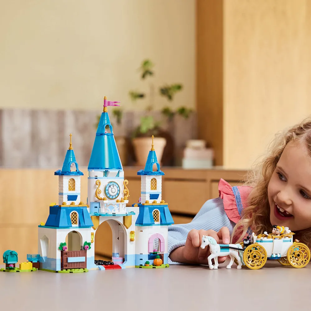 LEGO Lego Disney | Disney>43275 Askepotts slott og hestetrukne vogn