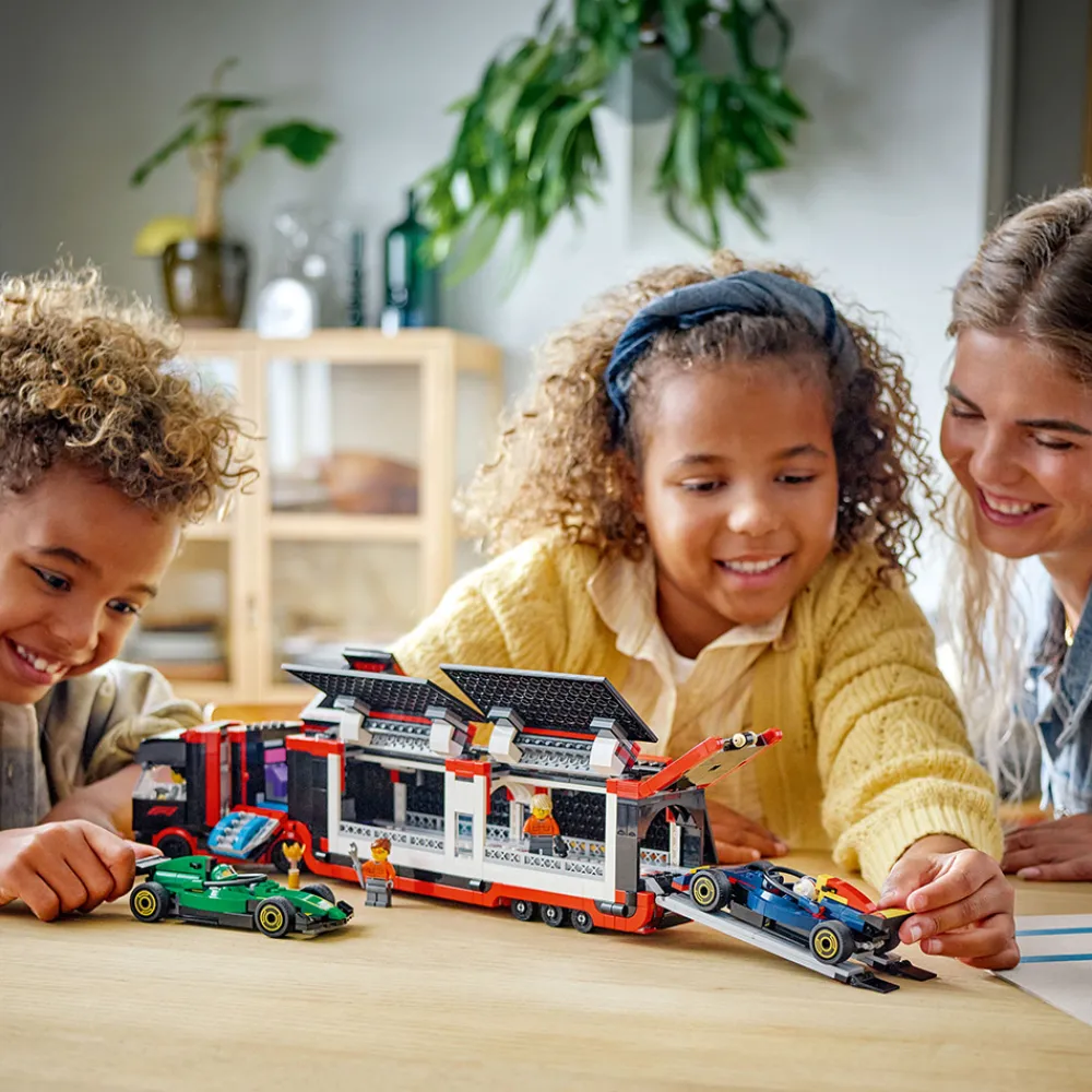 LEGO Lekebiler | Lego City>60445 F1®-trailer med F1® RB20 og AMR24