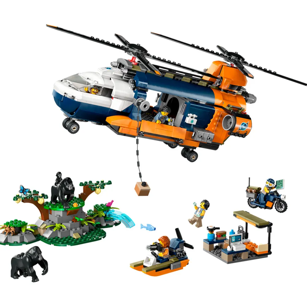 LEGO Lego City>60437 Jungelutforskerens helikopter-baseleir