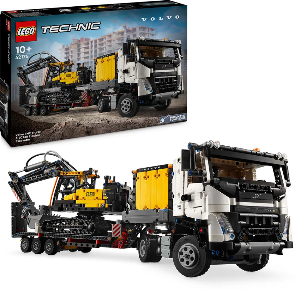 LEGO Lego Technic>42175 Volvo FMX-trailer og EC230 el-gravemaskin