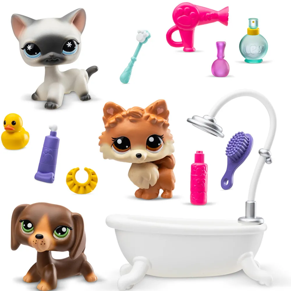 Littlest Pet Shop Fidgets Og Småleker>Grooming Spa Play Pack