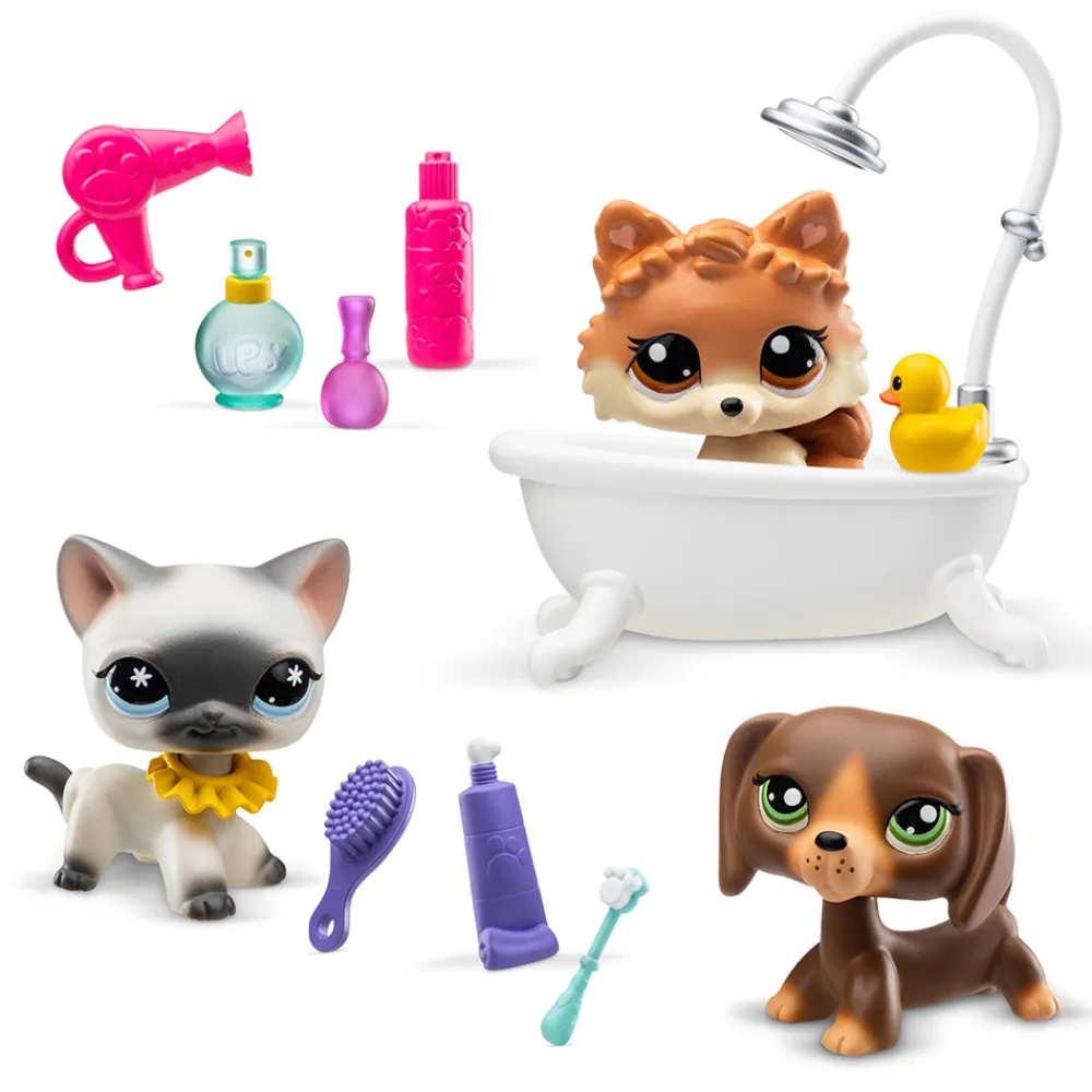 Littlest Pet Shop Fidgets Og Småleker>Grooming Spa Play Pack