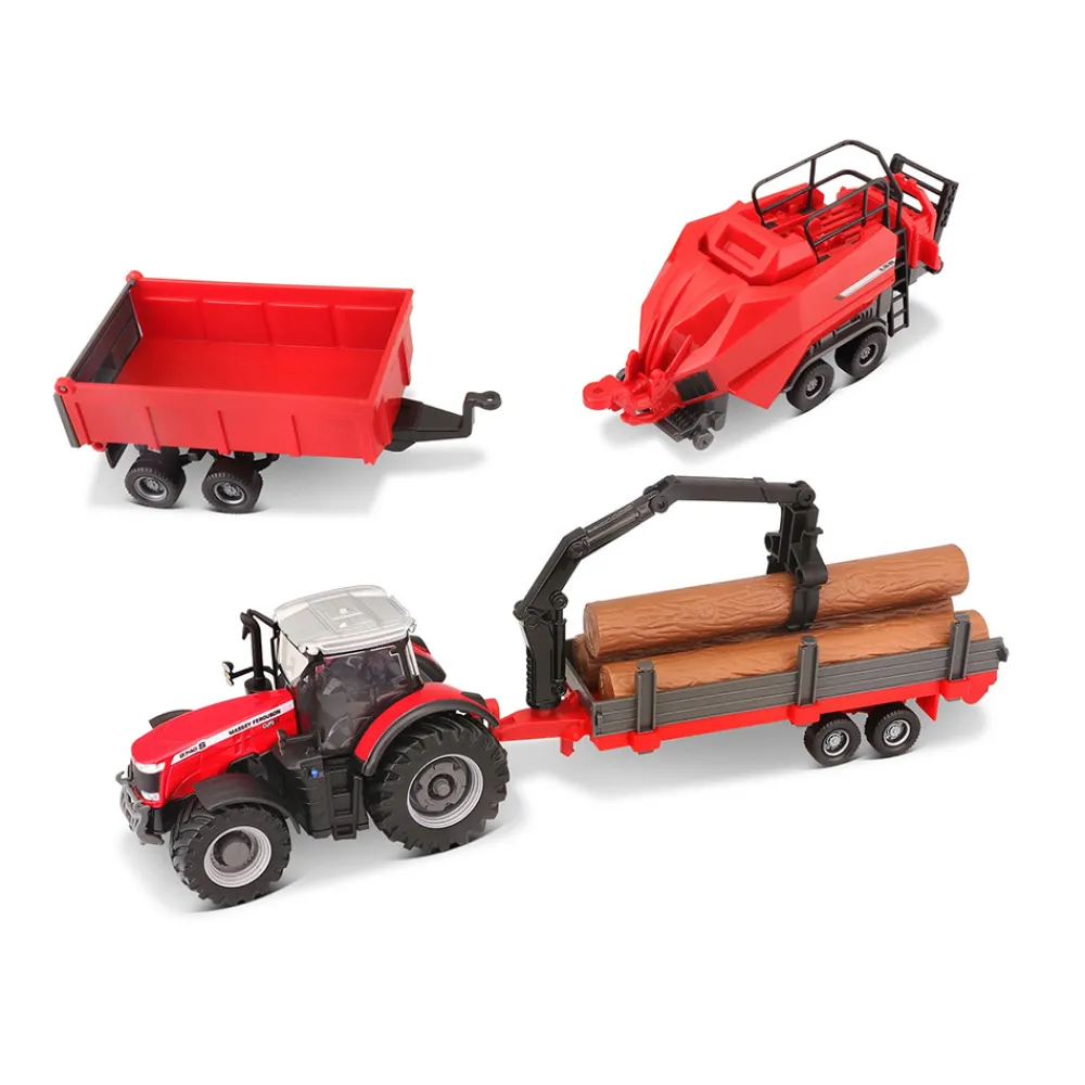 Bburago Lastebil, Gravemaskin Og Traktor>Massey Ferguson 8740S gårdstraktor
