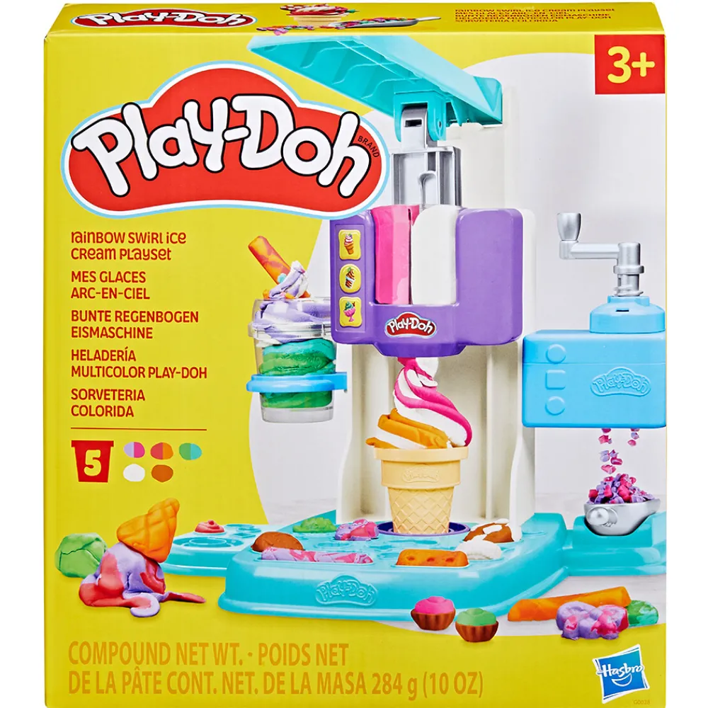 Play-Doh Hus Og Hjem>Rainbow Swirl Ice Cream Playset