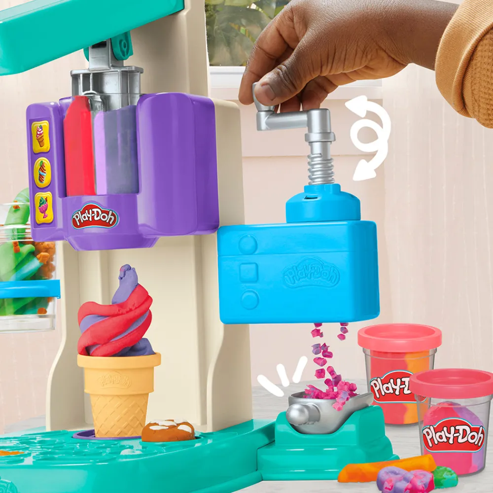 Play-Doh Hus Og Hjem>Rainbow Swirl Ice Cream Playset