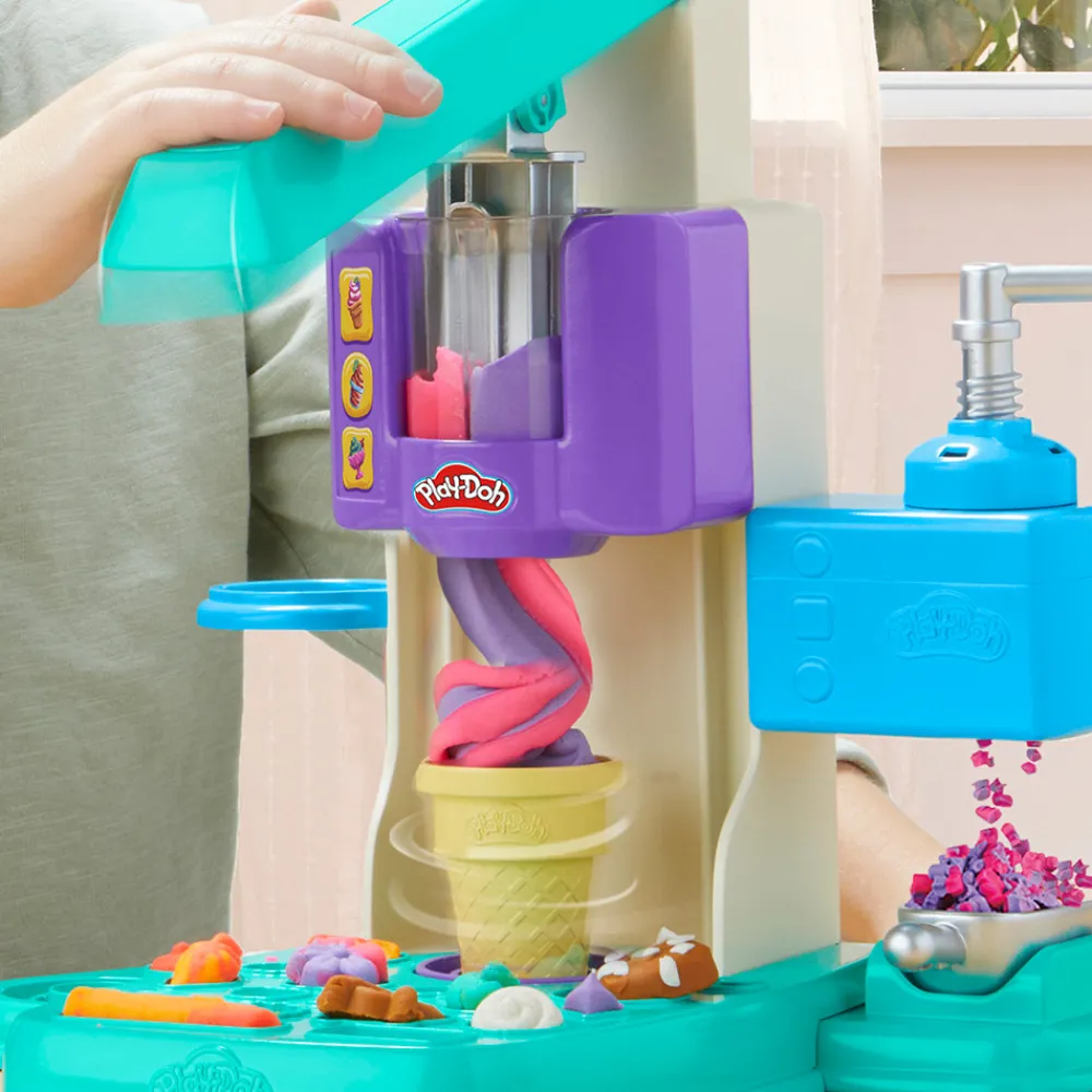Play-Doh Hus Og Hjem>Rainbow Swirl Ice Cream Playset