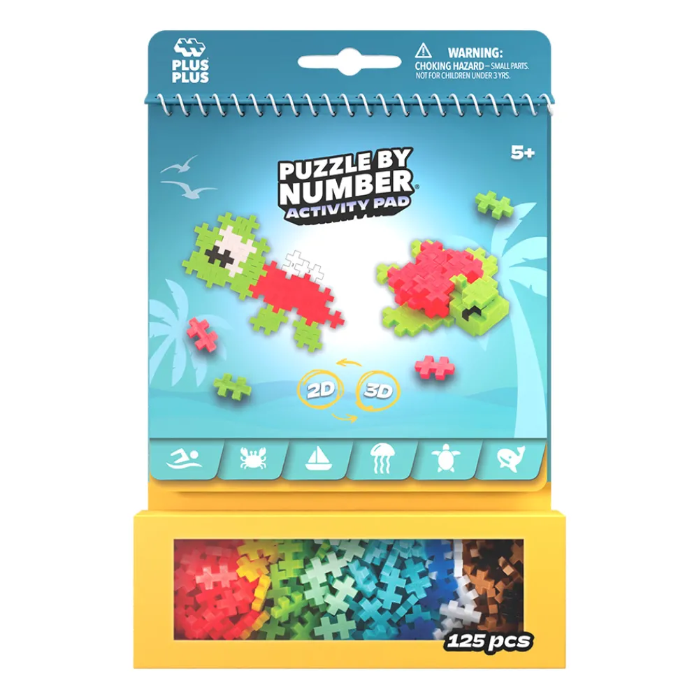 Plus-Plus Vitenskap Og Byggesett>Activity Pad – Ocean and Beach