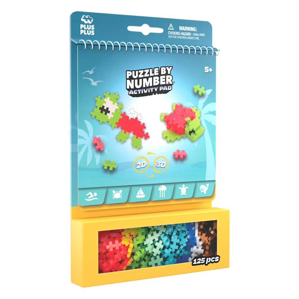 Plus-Plus Vitenskap Og Byggesett>Activity Pad – Ocean and Beach