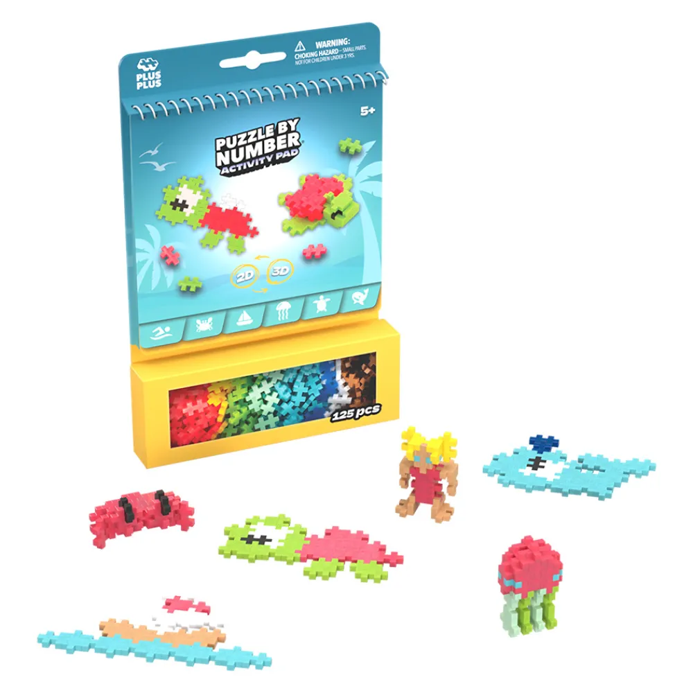 Plus-Plus Vitenskap Og Byggesett>Activity Pad – Ocean and Beach