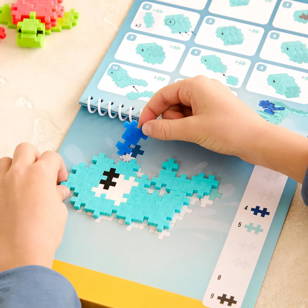 Plus-Plus Vitenskap Og Byggesett>Activity Pad – Ocean and Beach