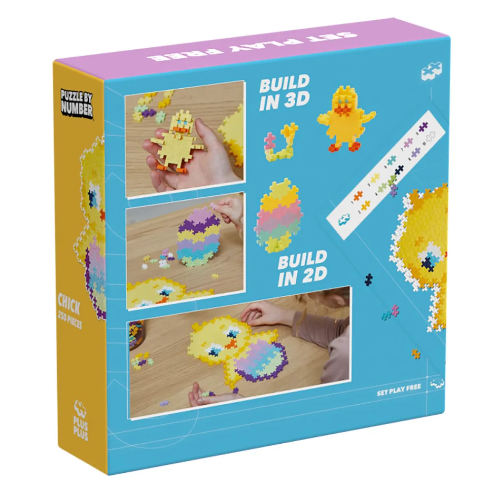 Plus-Plus Vitenskap Og Byggesett>Puzzle By Number Kylling 250 brikker
