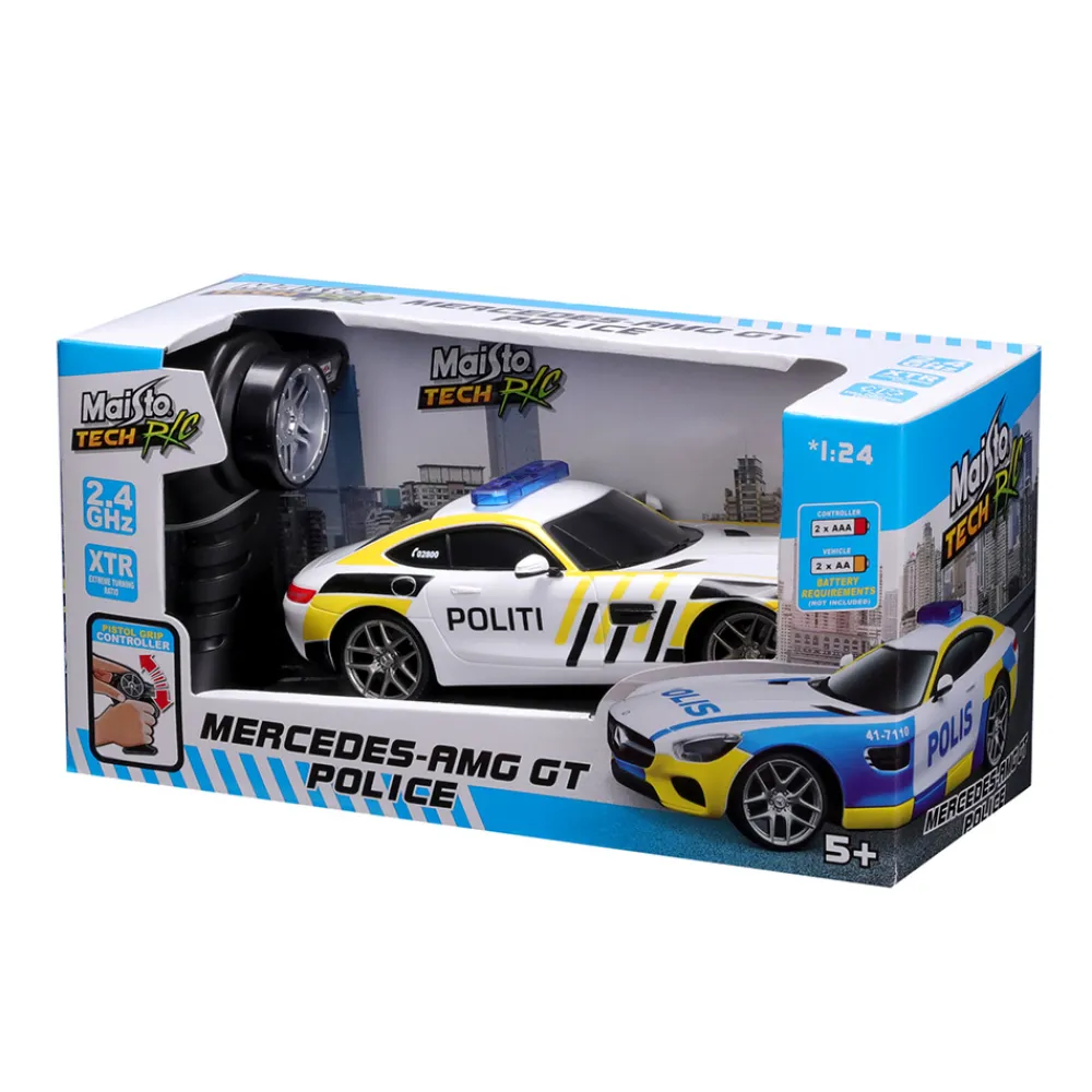 RINGO Tekniske Leker | Utrykningskjøretøy>1:24 RC Mercedes-AMG GT Norway Police