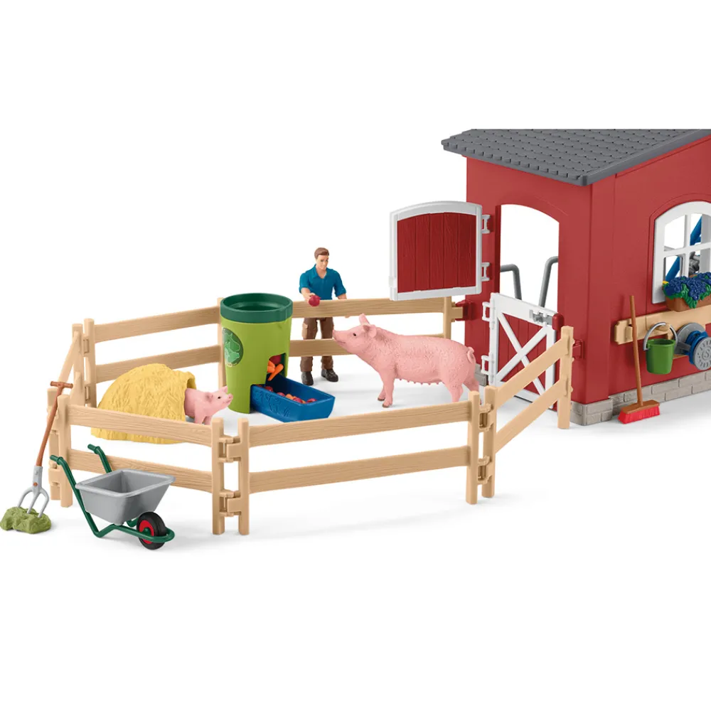 Schleich Schleich>Stor gård med dyr og tilbehør