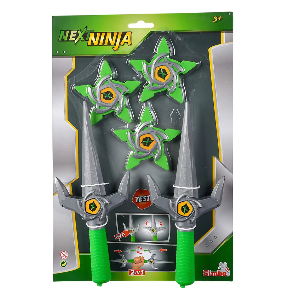 Simba Toys Tilbehør Og Dekor>Ninjakniver og kastestjerner - Grønn