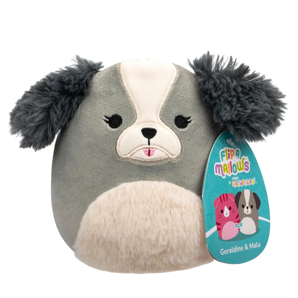 Squishmallows Squishmallows>13 cm Flip A Mallows Malu the Shih Tzu / Geraldine the Scottish Fold