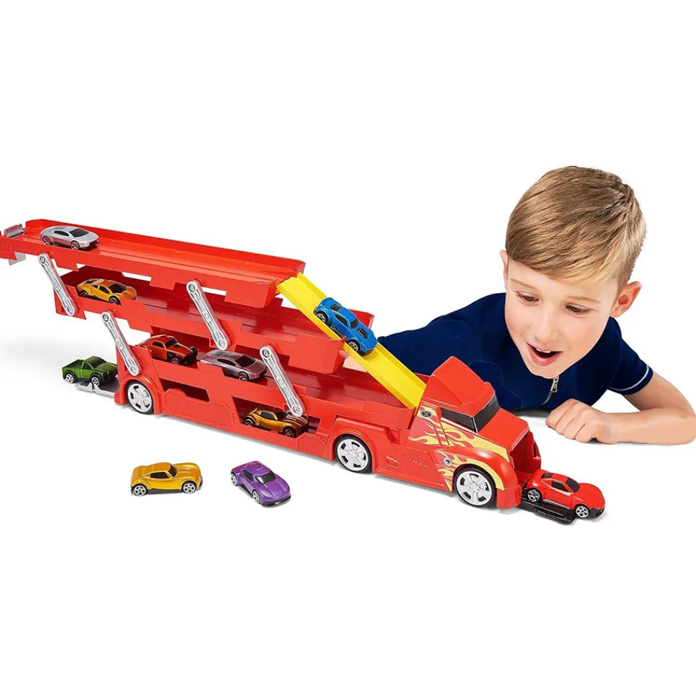 Teamsterz Lastebil, Gravemaskin Og Traktor | Lekebiler>Metro City Launcher Transporter